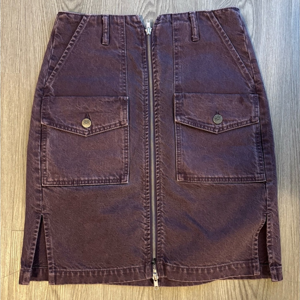 Women's reddish/wine Denim Skirt